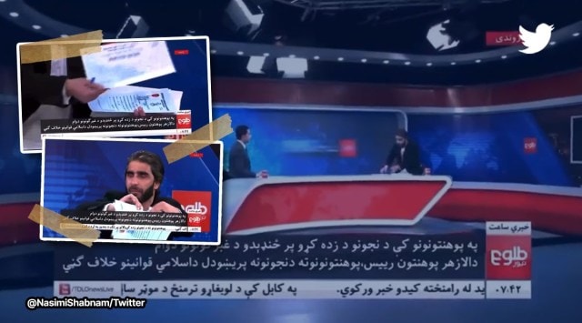 Afghan professor tears diplomas on TV, professors protests against Taliban decree tears diploma on tv, Taliban bans women from universities, protests for women's rights against Taliban in Afghanistan, women rights in Afghanistan, viral video Taliban protest, indian express
