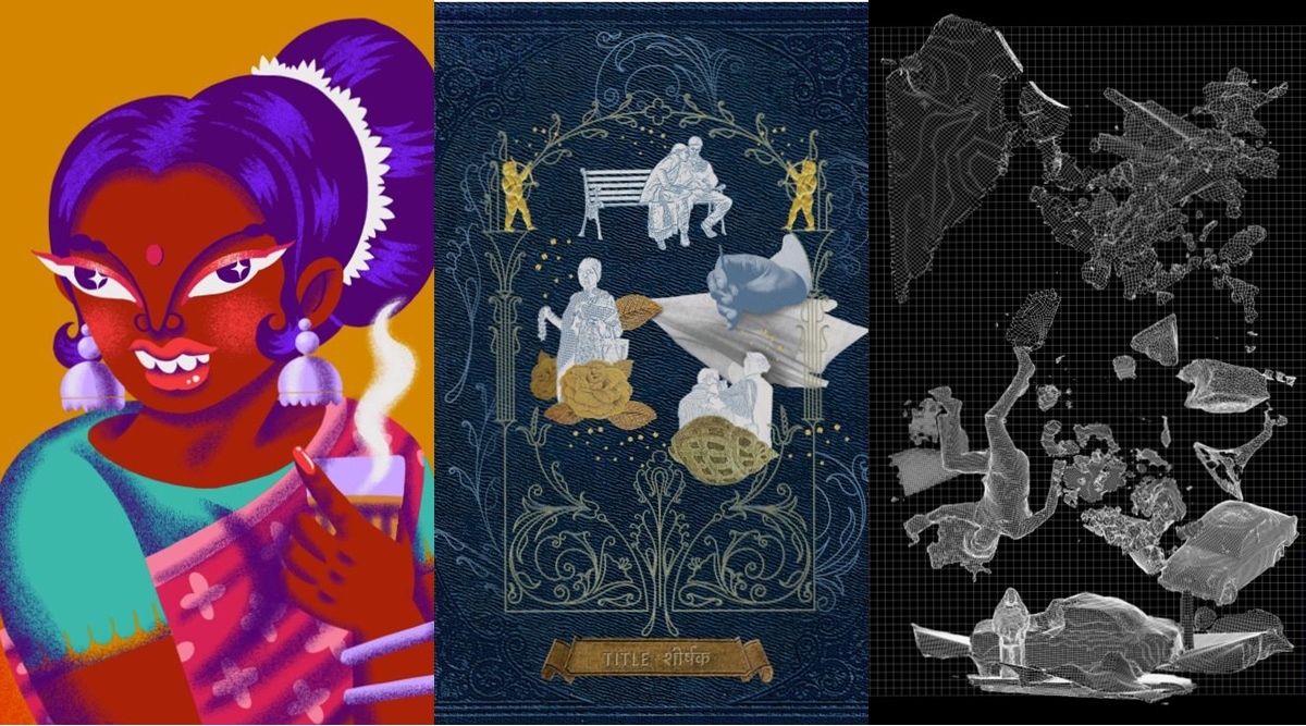 Digital artworks by Mira Felicia Malhotra, Gaurav Ogale and Varun Desai (Source: India Art Fair)