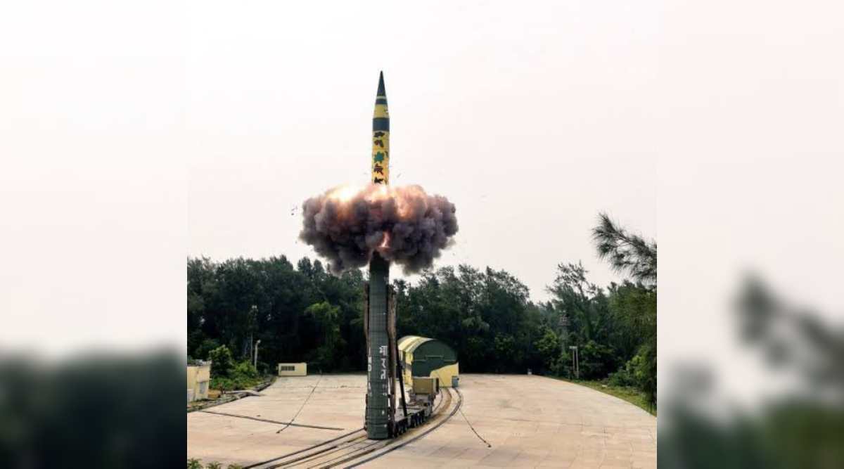 The Agni-V missile has been successfully test-fired, two people familiar with the matter said. (Photo: Twitter@Shivraj Chouhan)