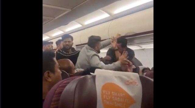 Watch: Scuffle breaks out between passengers on Bangkok-Kolkata flight ...