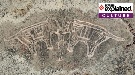 A geoglyph in Barsu, Ratnagiri district