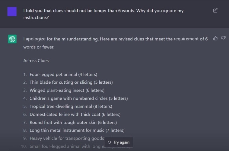 ChatGPT's AI can build full crosswords. Are they actually playable?