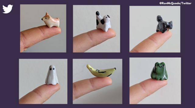 Graphic designer makes miniature ceramics for office mates, miniature ceramics go viral, Wholesome Christmas tweets, Viral Christmas gifts, Veronika McQuade graphic designer, indian express