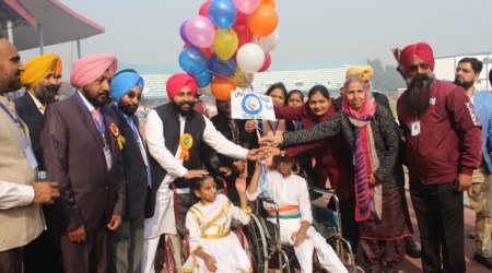 Bains said that the AAP government was making all possible efforts to promote sports across the state and to channelise the boundless energy of these children in a positive direction. Image credit: Express photos


