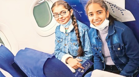 For the meritorious Bhajanpreet Kaur and Simranjit Kaur, the air travel to Goa sponsored by the principal was a dream come true. Express