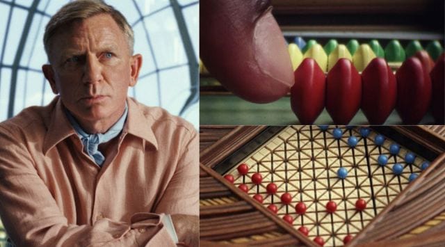 glass onion knives out mystery puzzle box daniel craig chess abacus