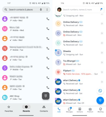 google phone truecaller call history