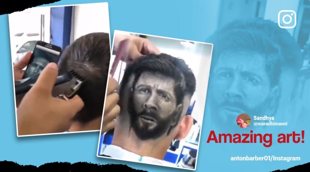 Anand Mahindra, Anand Mahindra FIFA tweet, Lionel Messi hair portrait, hair tattoo Lionel Messi, bizarre hair styles viral video, Argentina vs France FIFA 2022, FIFA 2022 viral videos, indian express