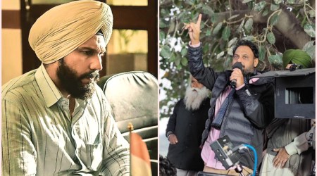 (Left) Actor Randeep Singh Hooda in a still from Balwinder Singh Janjua’s (right) eight-episode series , CAT, on Netflix. 