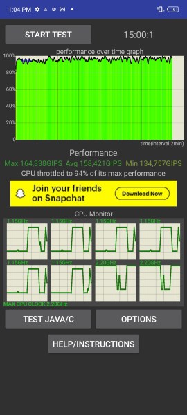 infinix zero 20 throttle test