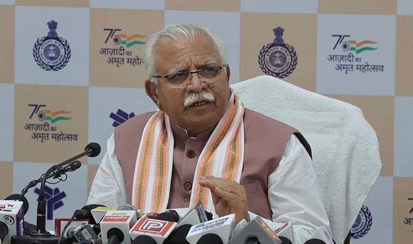 Haryana CM said complaints of exploitation of employees were received in cases of outsourced employment done through contractors. (Express Photo by Kamleshwar Singh)