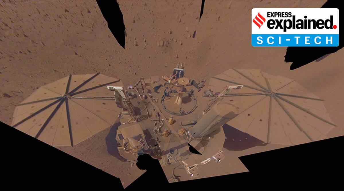 NASA's InSight rover captured this 'selfie' on April 24, 2022. (Image credit: NASA/JPL-Caltech)