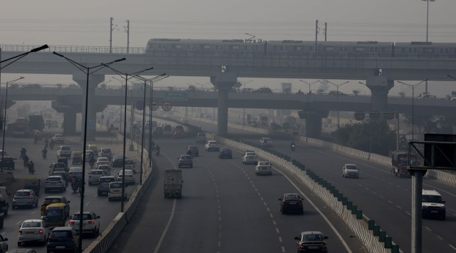 Part of the project is a mobile lab that will collect data on pollution levels in different parts of the city. (Express Photo by Prem Nath Pandey)