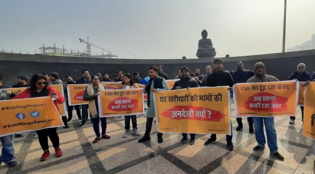 Protesters assembled at Ek Murti Chowk on Sunday