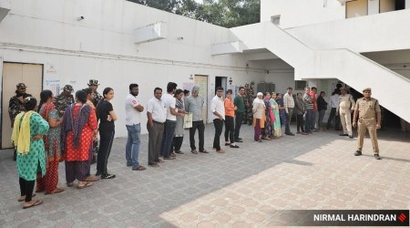 The turnout for the second phase, however, was higher than that of the first phase (63.14 per cent) of polls held on December 1. (Express photo by Nirmal Harindran)