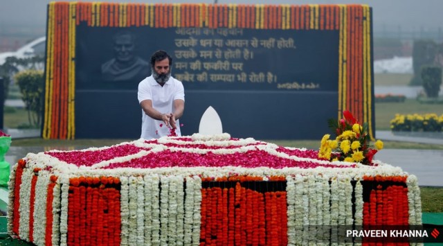 On Saturday, Rahul led the Bharat Jodo Yatra into Delhi after walking 2,800 km across nine states from Kanyakumari since September 7. (Express photo by Praveen Khanna)