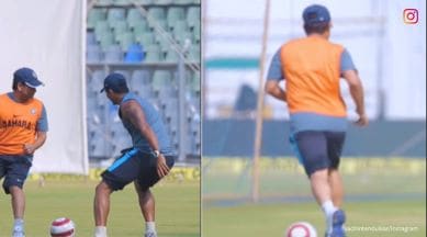 389px x 216px - Cricket god trying to be a football god as well': Sachin Tendulkar plays  football. Watch video | Trending News,The Indian Express