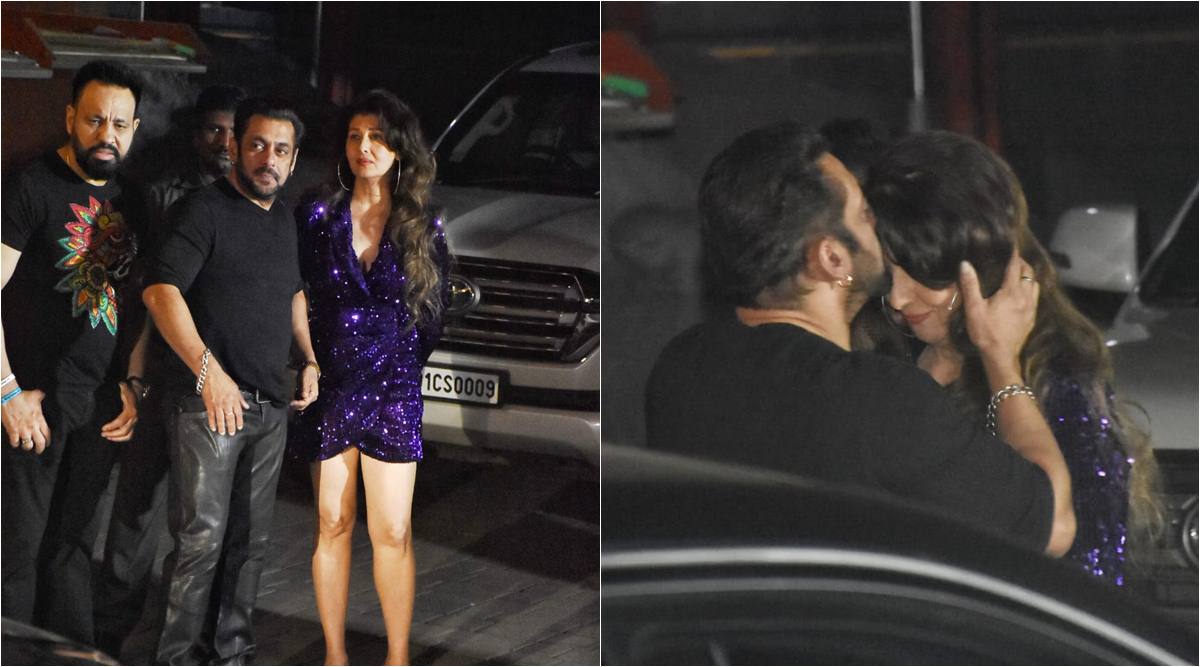 Xx Heroine Salman Video - Salman Khan kisses Sangeeta Bijlani on forehead, tells her 'I love you' as  she leaves from his birthday party. Watch video | Bollywood News, The  Indian Express
