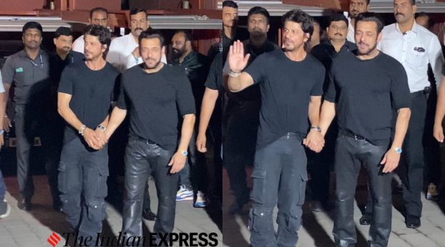 Shah Rukh Khan Hugs Salman Khan At Birthday Bash Kartik Aaryan Tabu Arrive In Style See 4892