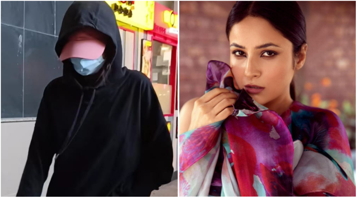 Shehnaaz Gill hides face with mask and cap as she exits airport, fans call out paps for invading her privacy. Watch