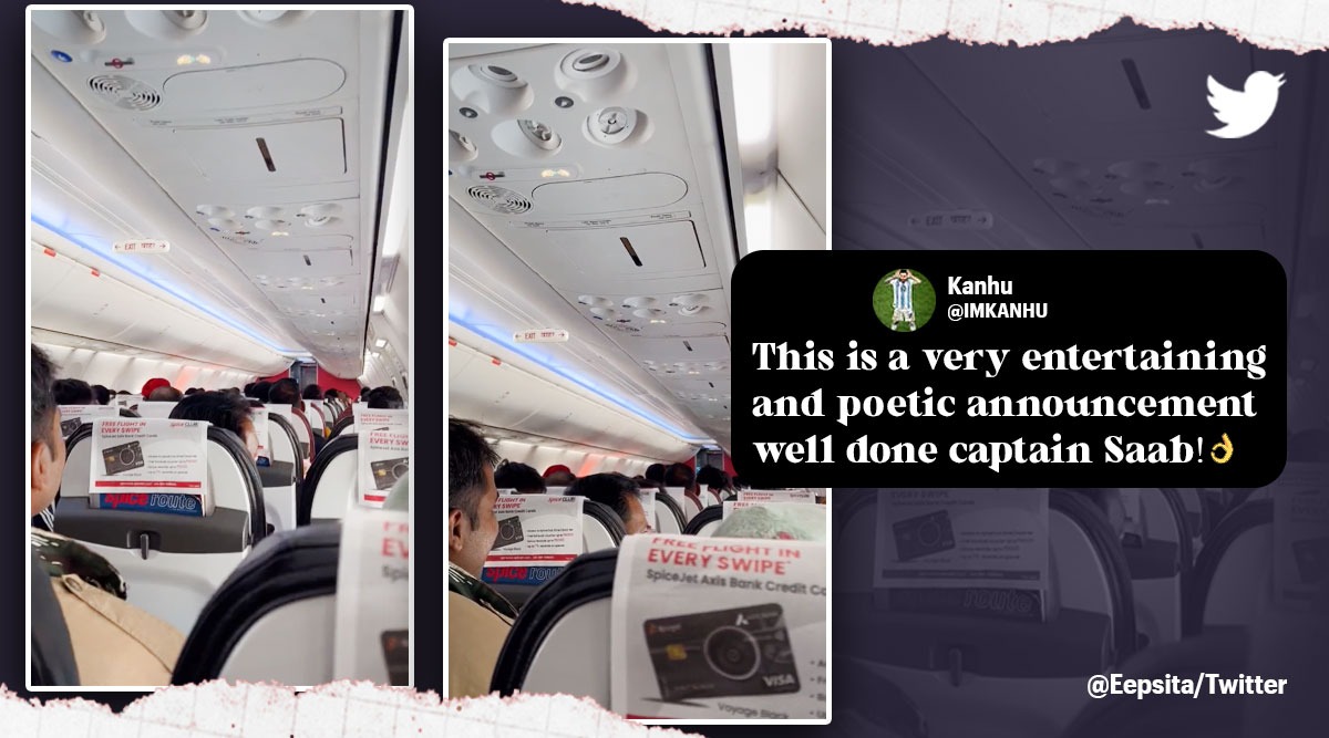 Watch Spicejet Pilot Turns To Poetry For In Flight Announcement Passengers Find It 