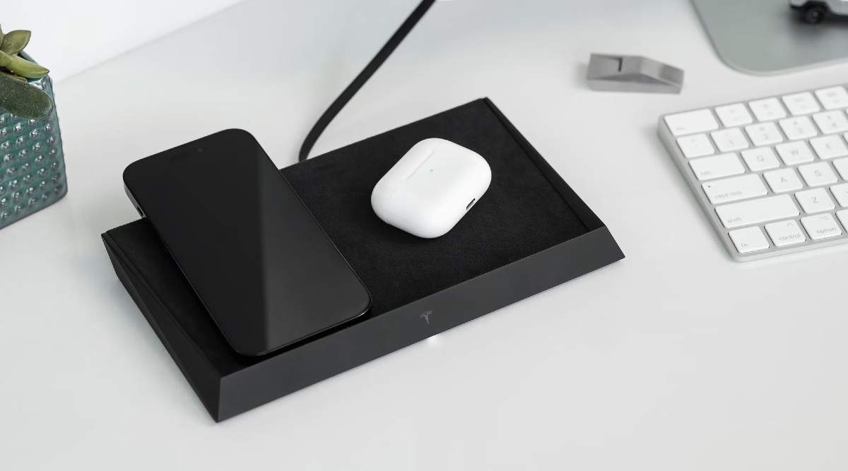 Tesla wireless charging  platform is capable of charging up to three devices at the same time.