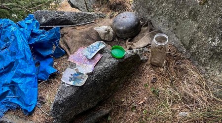 IED-like material weighing around 15 kilogram stored in a cylindrical object with 300-400 grams of RDX and other explosive items were reportedly recovered by J&K Police, in the Basantgarh area of the Udhampur, Monday, Dec. 26, 2022. (PTI)