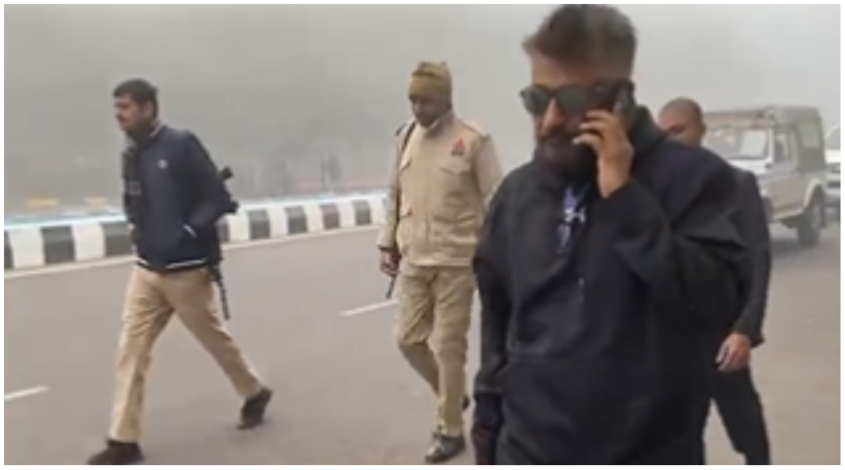 Vivek Agnihotri shared a video of himself flanked by security personnel.