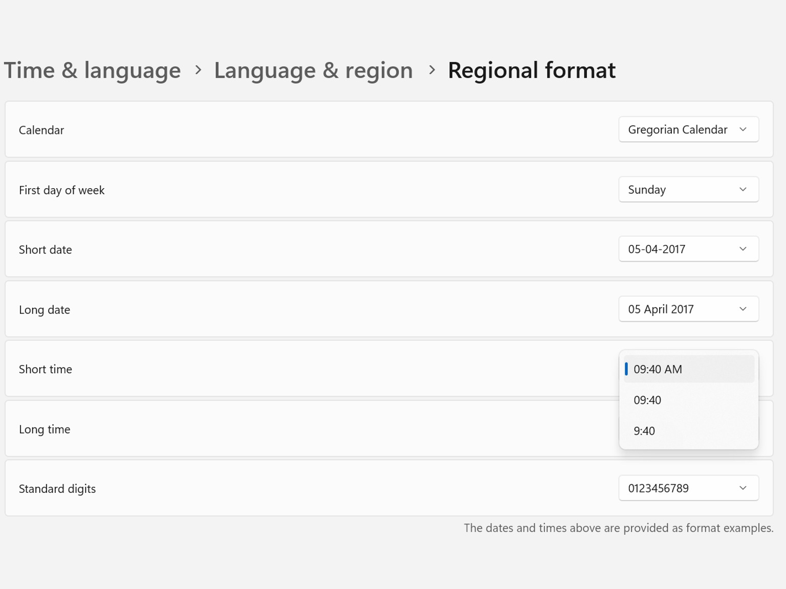 How to change the clock format from 24hour to 12hour in Windows 11