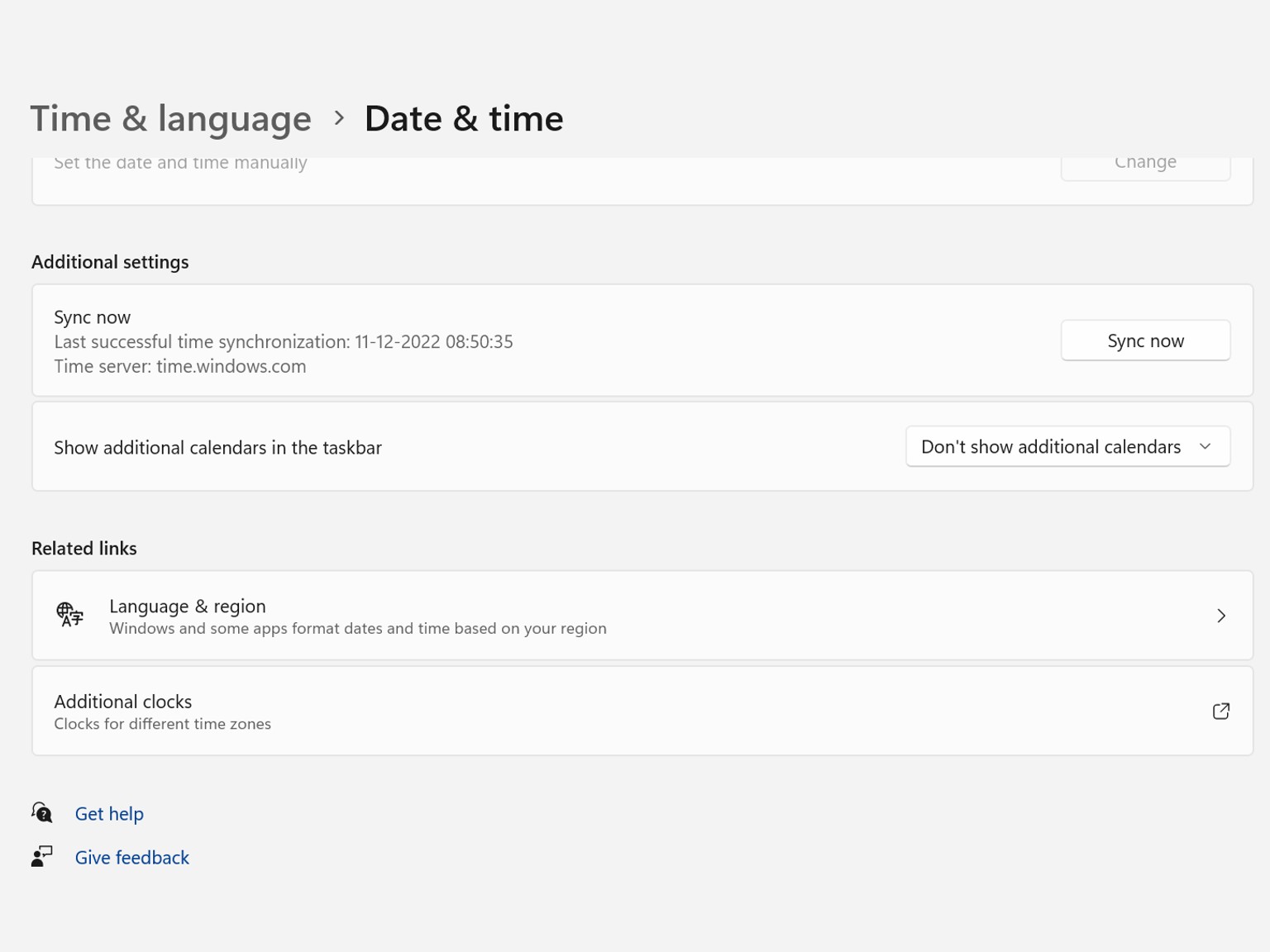 How to change the clock format from 24hour to 12hour in Windows 11