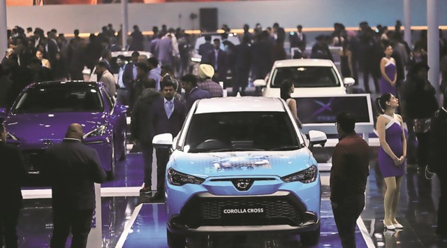 Hydrogen powered-Toyota Corolla Cross. (Express photo by Abhinav Saha)