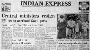 Four general secretaries of the Congress-I have reportedly submitted their resignations to Mrs Gandhi. 