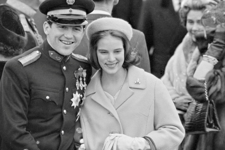 Crown Prince Constantine II of Greece and Princess Anne Marie of Denmark in Athens Greece January 1963 Greece