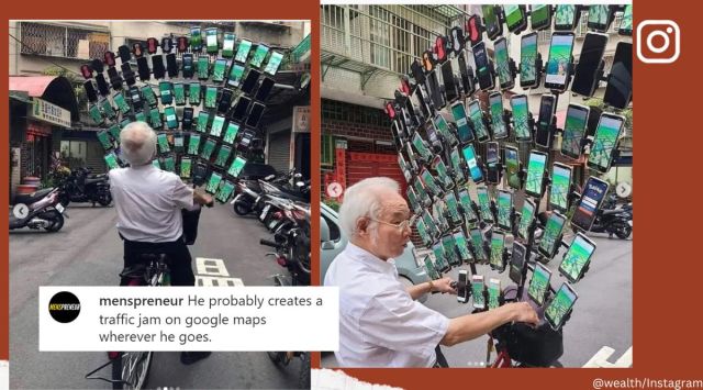 74-year-old grandpa plays Pokémon Go with 64 phones attached to his bicycle
