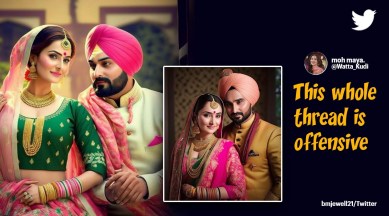 AI-generated artwork, Art made by AI tools, AI art shows what Indian weddings from different states look, DALL-E and StarryAI, viral Twitter thread on artificial intelligence art, indian express