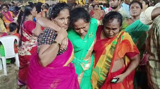 After the stampede at the rally site in Guntur on Sunday. (ANI)