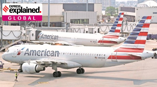 A picture of American Airlines planes