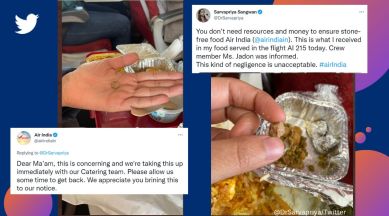 Air India incident, amid ‘pee gate’ row, woman journalist complains about a stone in meal on Air India flight, peeing incident, Shankar Mishra, stone in meal on air india flight, Sarvapriya Sangwan, BBC journalist, viral, trending, Indian Express