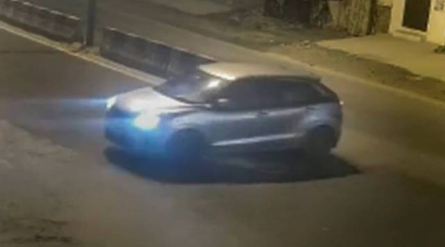 Video grab from CCTV footage of the car that hit Anjali and dragged her for several kilometres. (PTI)