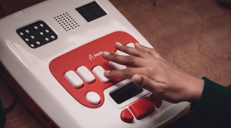 Annie, Annie Braille device, Annie aman Srivastava, electronic Braille device Polly, Tinkerbell Labs, startup india 