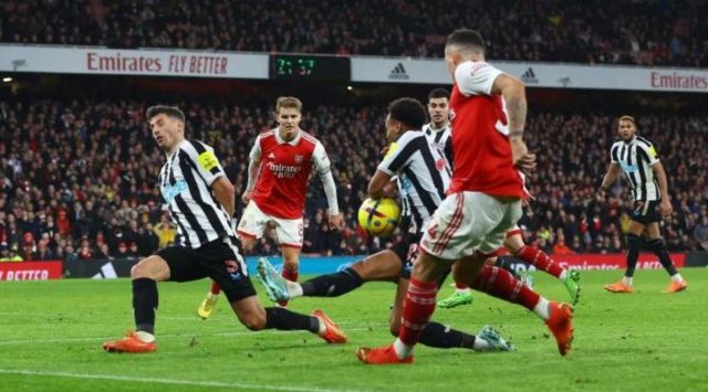 Arsenal penalty incident against Newcastle. (Reuters)