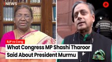 After President Murmu Hails Modi Govt; Cong MP Tharoor Says “BJP Using Her For Election Campaign”