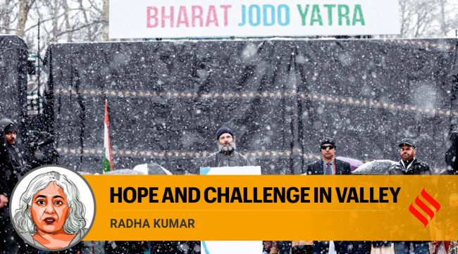 It would be a mistake to underestimate the interest the Yatra has generated in the valley. The Congress has new space to build on if it chooses to. (Twitter/Rahul Gandhi)