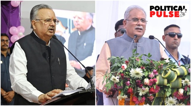 Three-time Chhattisgarh CM Raman Singh and (right) incumbent Chief Minister Bhupesh Baghel. (Images: Facebook)