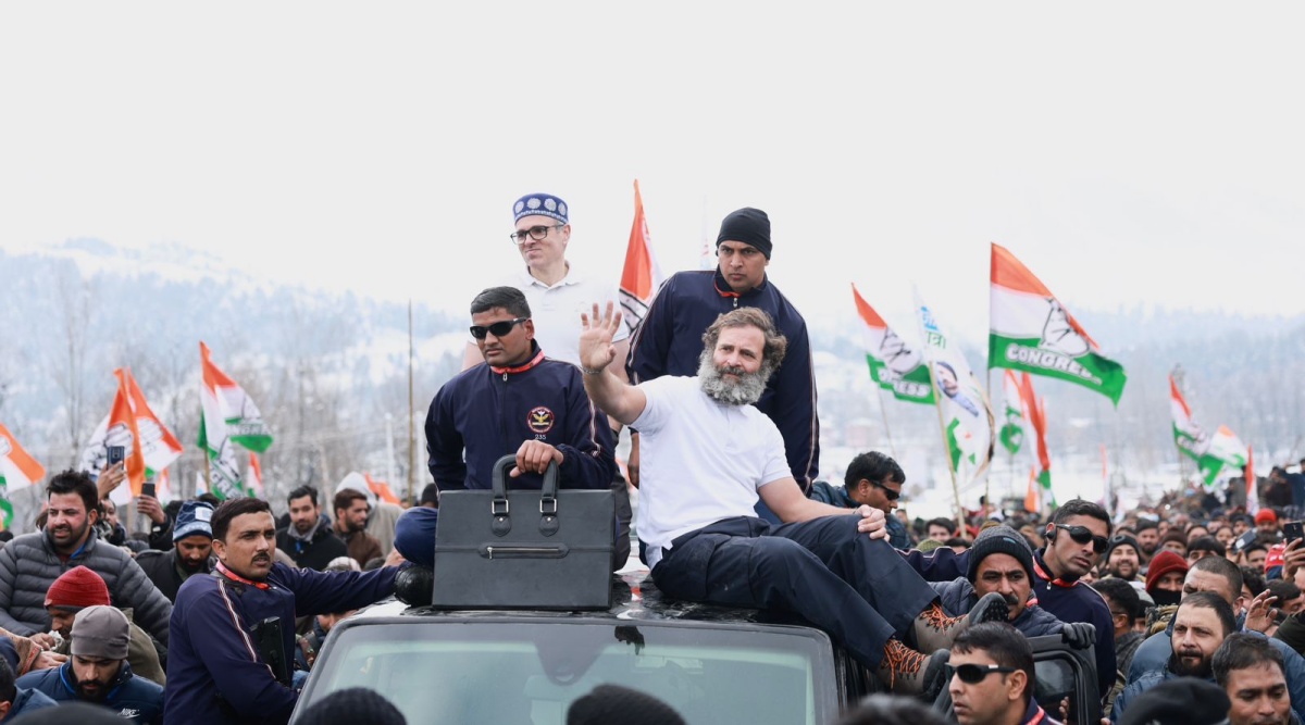 indianexpress.com - Express Web Desk - Congress calls off Rahul Gandhi's yatra in J&K citing 'security lapse'; police say not informed of 'large gathering'