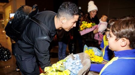 Al Nassr's Cristiano Ronaldo arrives in Saudi Arabia. (Reuters)