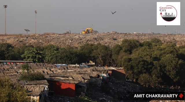 With the aim to reclaim this land as a long-term measure and for the scientific closure of the dumpyard, Brihanmumbai Municipal Corporation (BMC) is examining the possibility of biomining of legacy waste at Deonar. (Express/Amit Chakravarthy)