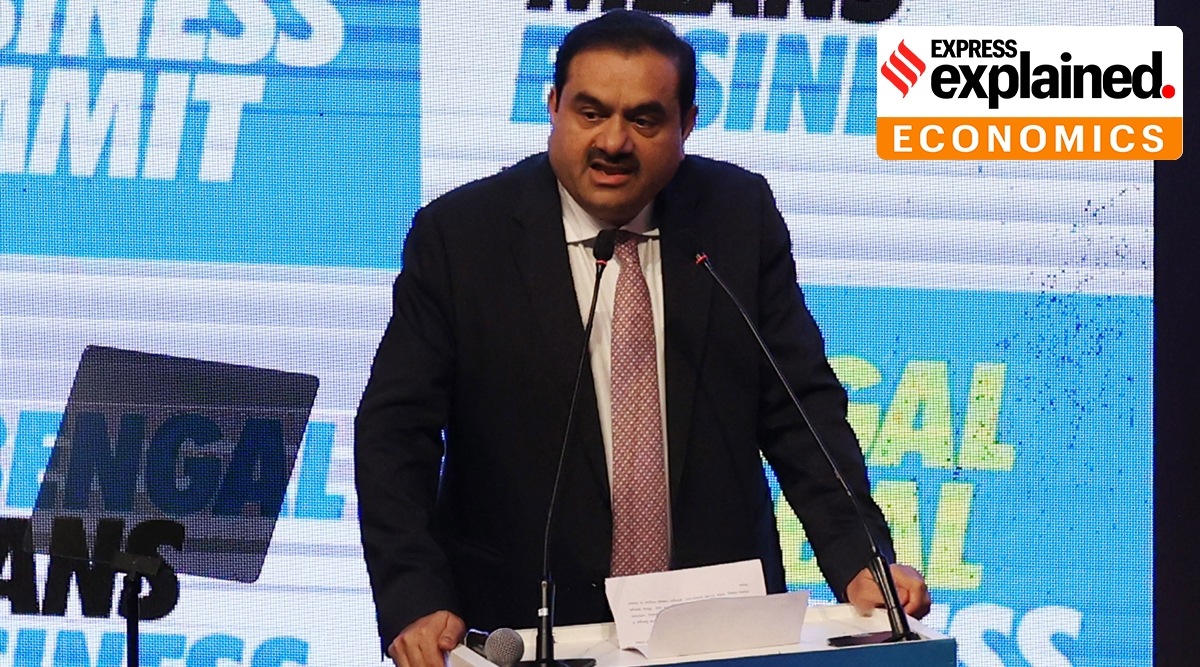 Gautam Adani giving a speech