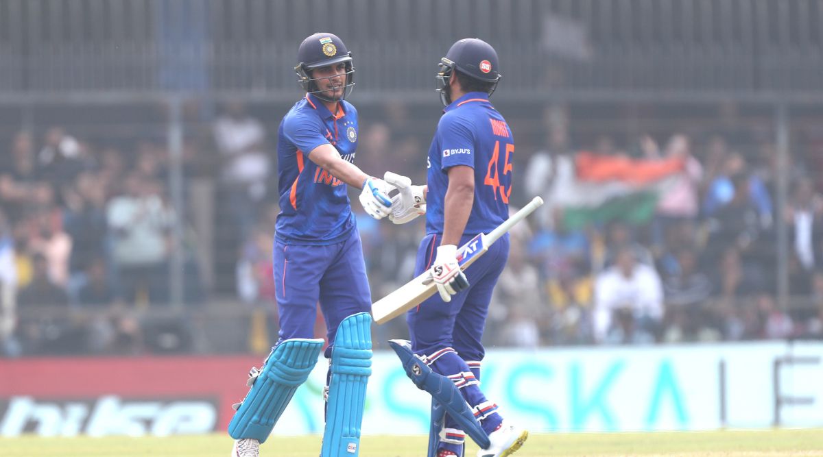 Ind Vs Nz Rd Odi Boundaries Galore As Shubman Gill Rohit Sharma Score Centuries Add Runs