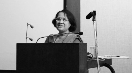 Dr Manjula Subramaniam, retd IAS, first woman chief secretary of Gujarat (Image: Facebook/CEPT university)